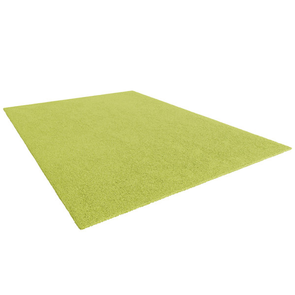 Ebern Designs Elsea Power Loom Performance Lime Green Rug & Reviews